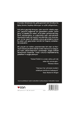Açlık - Knut Hamsun - Can Yayınları
