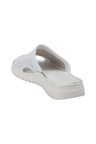 Forelli 38505 Sofia-g Beyaz Kadın Comfort Deri Terlik Beyaz
