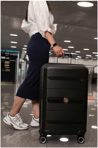 Npo Diamond Pp Polipropilen Orta Boy Kırılmaz Valiz - Siyah