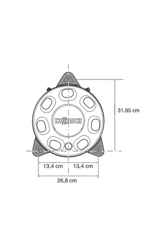 Hozelock 2422H Duvara Monte 15 m Hortumlu 30 m Kapasiteli Hortum Toplama Sarma Makara Seti