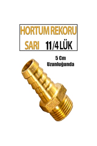Sarı Pirinç Hortum Rekoru 11/4 Lük 5 Cm Uzunluğunda