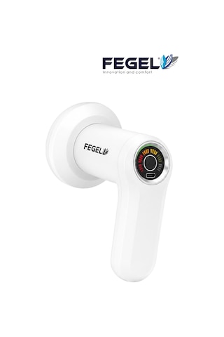 Fegel FG-720 6 Kademeli 5 Başlıklı Şarjlı Profesyonel Masaj Tabancası Beyaz