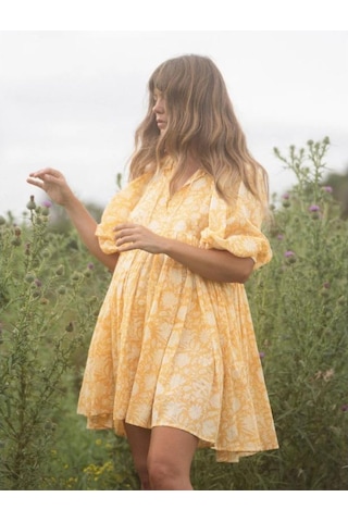 Yaz Kadın Elbisesi Moda Büyük Metre Gevşek Askılı Kişiselleştirilmiş Edebi Retro Avrupa Ve Amerikan Tarzı Baskılı Elbiseler Turuncu