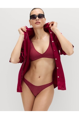 Marks & Spencer Simli Bikini Altı T52000001 Bordo