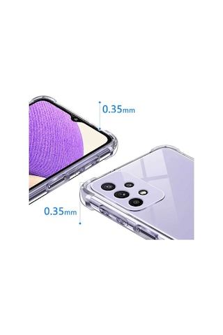 Mobilteam Galaxy Uyumlu A13 4g Kılıf Kamera Korumalı Nitro Anti Shock Silikon - Renksiz Renksiz