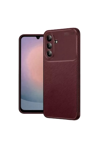Galaxy Uyumlu A37 5g Auto Focus Karbon Kapak - Bordo