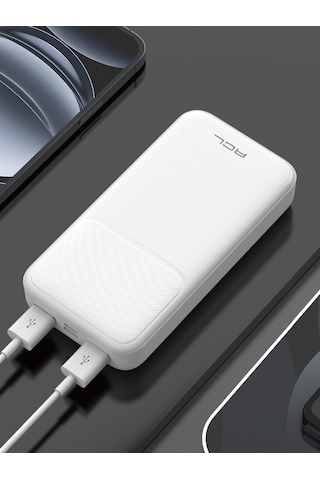 Acl Pw-99 10000mah Powerbank Beyaz Led Göstergeli, Çift Usb & Type-c Çıkışlı, Akıllı Güvenlik Sist BEYAZ
