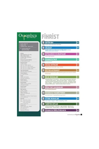 Nisan 2016 Osmanlıca Dergisi