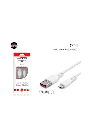 Subzero Cl57 Micro 2.2A 1 Mt Şarj Data Kablosu