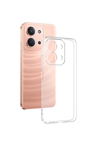 Redmi 15c Kılıf Zore Süper Silikon Kapak - Şeffaf Şeffaf