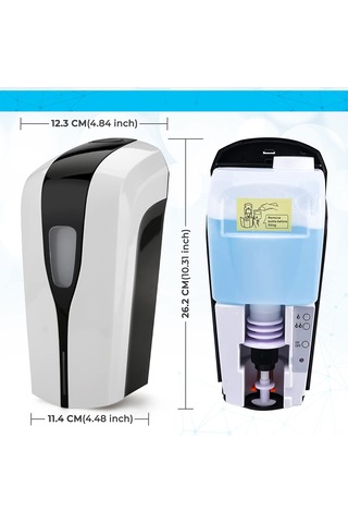 Qfdr Otomatik Duvar Montajlı Sabunluk 1000 Ml Otomatik Püskürtme Şeffaf