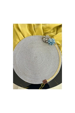 Hubrendy Emin Decohandy 39cm Çiçekli Jüt Örme Supla Amerikan Servis 412134