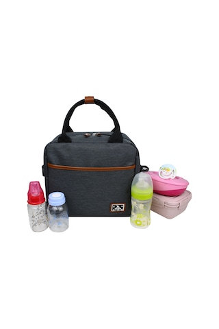 Stylo Food Bag Mama Ve Çok Amaçlı Yemek Taşıma Termos Çantası Füme