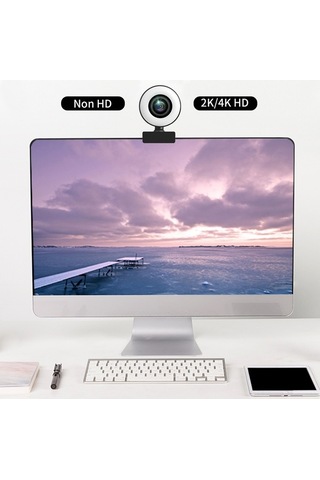 Moly 1080p Webcam, Mikrofonlu, Ayarlanabilir Işık, Canlı Yayın, Hd Video Kamera, Toplantı İçin Plug&play