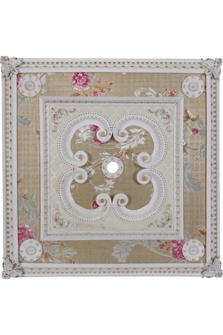 Kare Beyaz Altın Saray Tavan 90x90 Cm