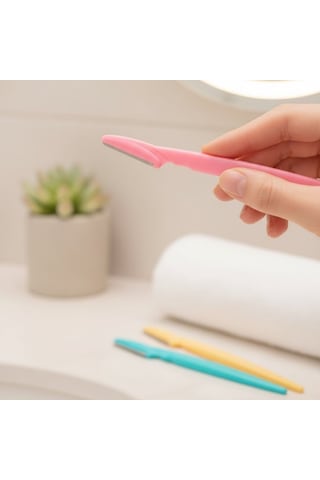 Roichil 3 Lü Kadın Kaş Usturası Seti Hassas Ciltler İçin Güvenli Yüz Tüy Temizleme Bıçağı