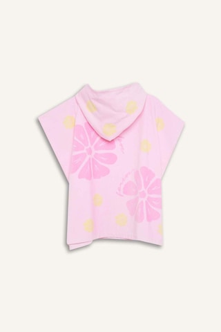 Defacto Kız Çocuk Çiçekli Kapüşonlu Panço H0522a826smpn1 Pembe-pn1