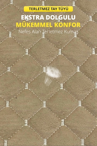 Tay Tüyü Sırtlı Oto Koltuk Minder Seti - Oto Koltuk Kılıf Seti - Cepli & Terletmez - Bej