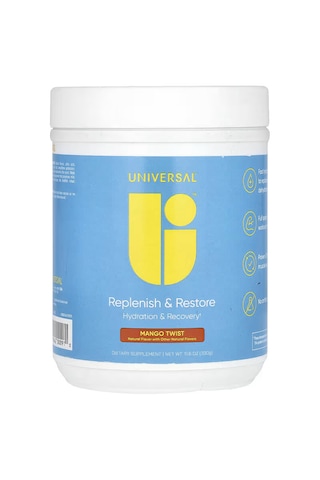 Universal Replenish & Restore Amino Electrolytes & Hydration Lysine, Glutamine, Tryptophan 330 G Mango