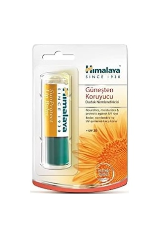 Himalaya Güneş Koruyucu Spf 30 Dudak Kremi, Lip Balm, Nemlendirici, Besleyici,%100 Doğal Renk, Silikon İçermez, 4,5 Gr