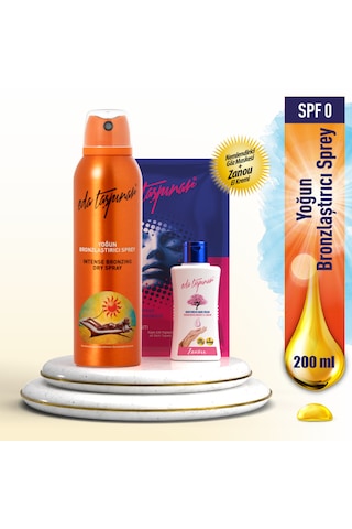 Eda Taşpınar Yoğun Bronzlaştırıcı Sprey (200ml) - Zanou El Kremi 50ml & Eye (Göz altı) Maskesi