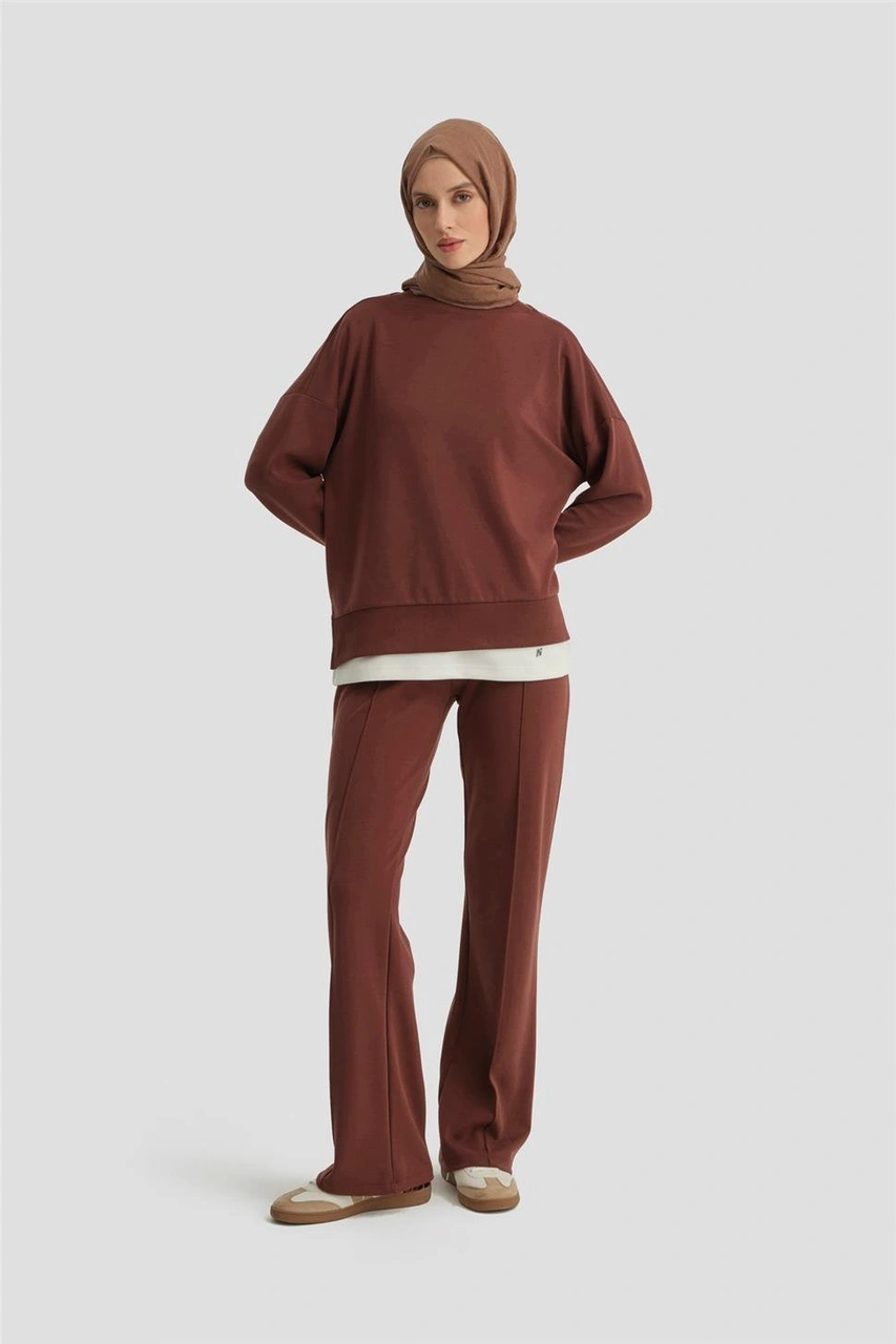 Armine Sweat 25kd6813 Kızıl Kahve Kahverengi