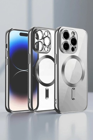 Apple İphone 13 Pro Max Uyumlu Kılıf Kross Magneticsafe Kapak - Titan Gri