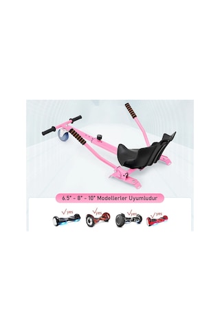 HoverKart Elektrikli Kaykay Hoverboard Aparatı Tüm Modellerle Uyumlu Pembe