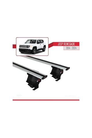 Jeep Renegade Bu 2014 Ve Sonrası İle Uyumlu Ace-4 Ara Atkı Tavan Barı Gri
