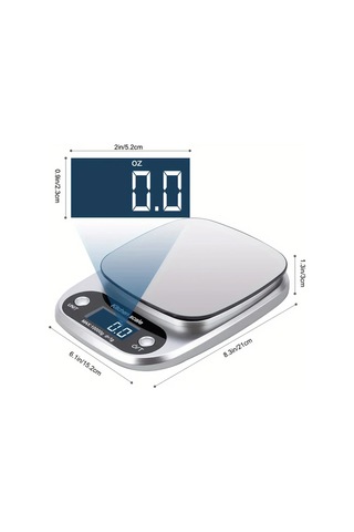 Honeybeeshop Hotu Hassas Dijital Mutfak Terazisi 0.1 G 5 Kg Dört Ölçü Birimi Pişirme Yemek Yapma İçin Temel Mutfak Aksesuarı -