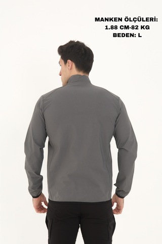 Camp Scoutland Camp255 Outdoor Tactical Su İticili Erkek Fermuarlı Taktik Sweatshirt Gri Gri