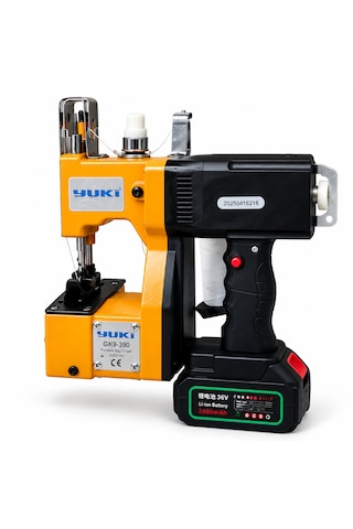 Yuki Çuval Ağzı Dikiş Makinesi Taşınabilir Şarjlı Batarya Gk9-390 2600 Mah 50 Hz / 60 Hz