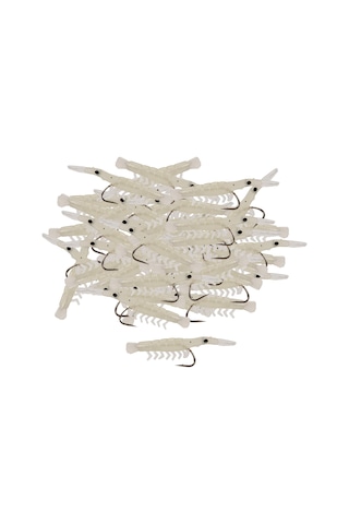 Homyl 50 Adet Balıkçılık Silikon Karides Lures Doğru-renk