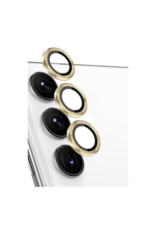 Galaxy Uyumlu S24 Fe Raze Metal Kamera Lens - Sarı