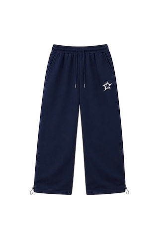 Zaee Tribal Star Nakışlı Ayarlanabilir Paça Premium Baggy Eşofman Altı Lacivert