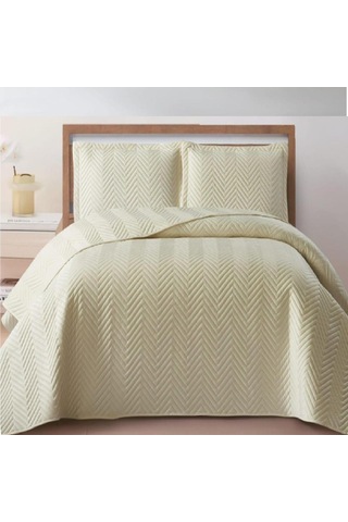 Nubuk Yatak Örtüsü Tek Kişilik Malta Krem Diğer