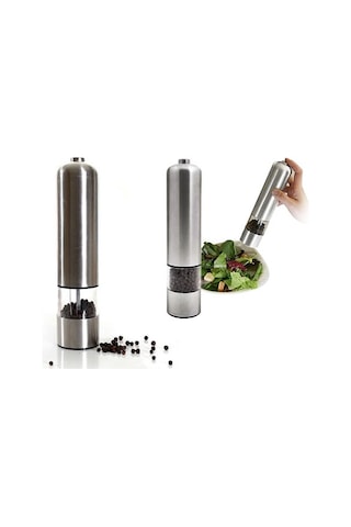 Büro Ev Ofis Mutfağı İçin Otomatik Pilli Öğütücü Işıklı Tuz Karabiber Baharat Değirmeni Diğer