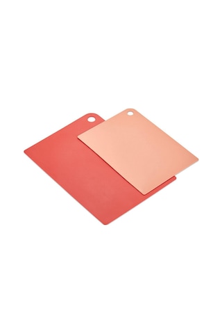 Cut Me Plastik 2'li Kesme Tahtası 27-34 Cm Kırmızı Plastik Kırmızı Diğer