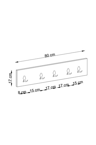 Decormet 5li Askılık Ceviz Diğer
