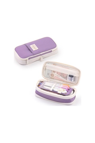 Aurora Büyükkapasiteli Macaron Renk Uyumlu Kalemçantasımor Mor