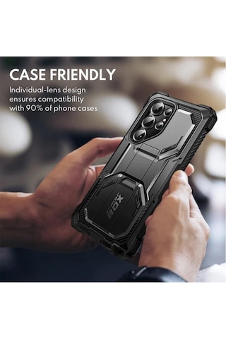 Samsung Galaxy S23 Ultra Uyumlu Kamera Koruyucu Black