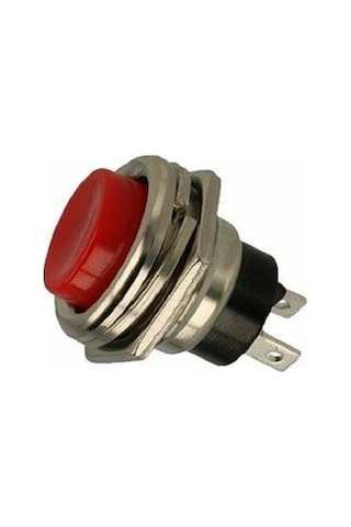 Mini Marş, Korna Butonu Düğmesi Kırmızı Yuvarlak 16mm