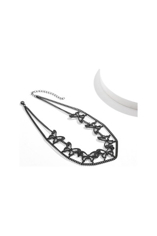 Takı Punk Ateşli Kısa Gerdanlık Kolye Gotik Kelebek Zincir Yaka Kadın Kolyesi Diğer