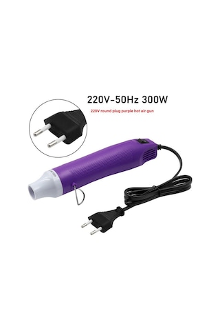 Geekyou 220v Yuvarlak Fişli Isı Makinesi - Kauçuk Damga, Relief Tozu, Isı Daraltıcı Folyo, Ham Kile İçin El İşleri Aleti - Toplu Satış Mor