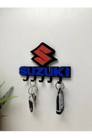 3d Baskı Dekoratif Suzukı Model Motorcu Anahtar Askılığı Siyah