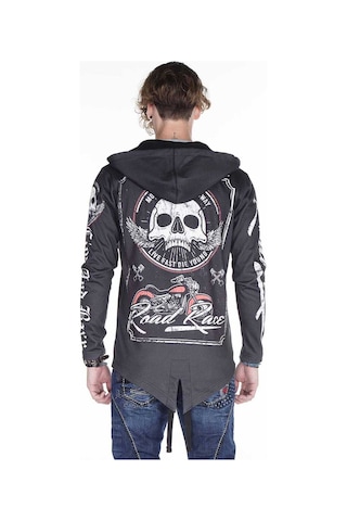 Cipo & Baxx Cl256 Motorzu Tarz Baskılı Erkek Sweatshirt 001