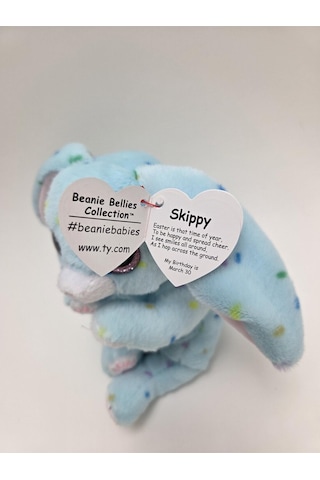 Plus 15cm Beanie Bellies Skippy The Blue Bunny Mavi