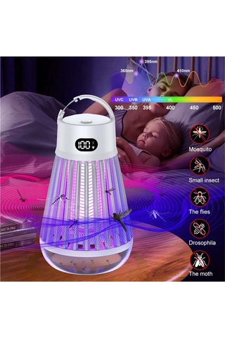 Jialan Lcd Elektrik Çarpması Sivrisinek Katili Lamba Tip-c Şarj