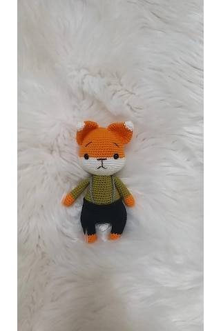Sevimli Tilki Amigurumi Organik Oyuncak