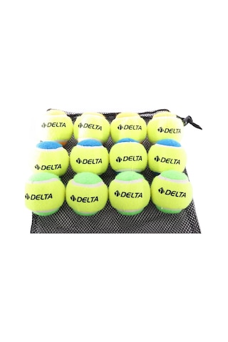 Delta 12 Adet Taşınabilir Filede Renkli Tenis Topu